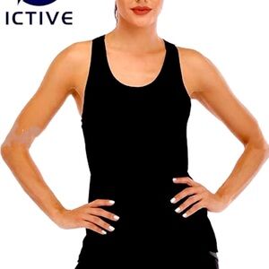 *NWT* Ictive small black cross back athletic shirt
